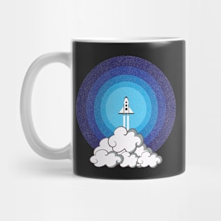 Rocket ship take off Mug